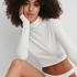 Crop top Lia HKM x NA-KD, Blanc