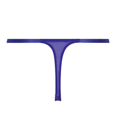 Hoch ausgeschnittener String Nikki, Blau