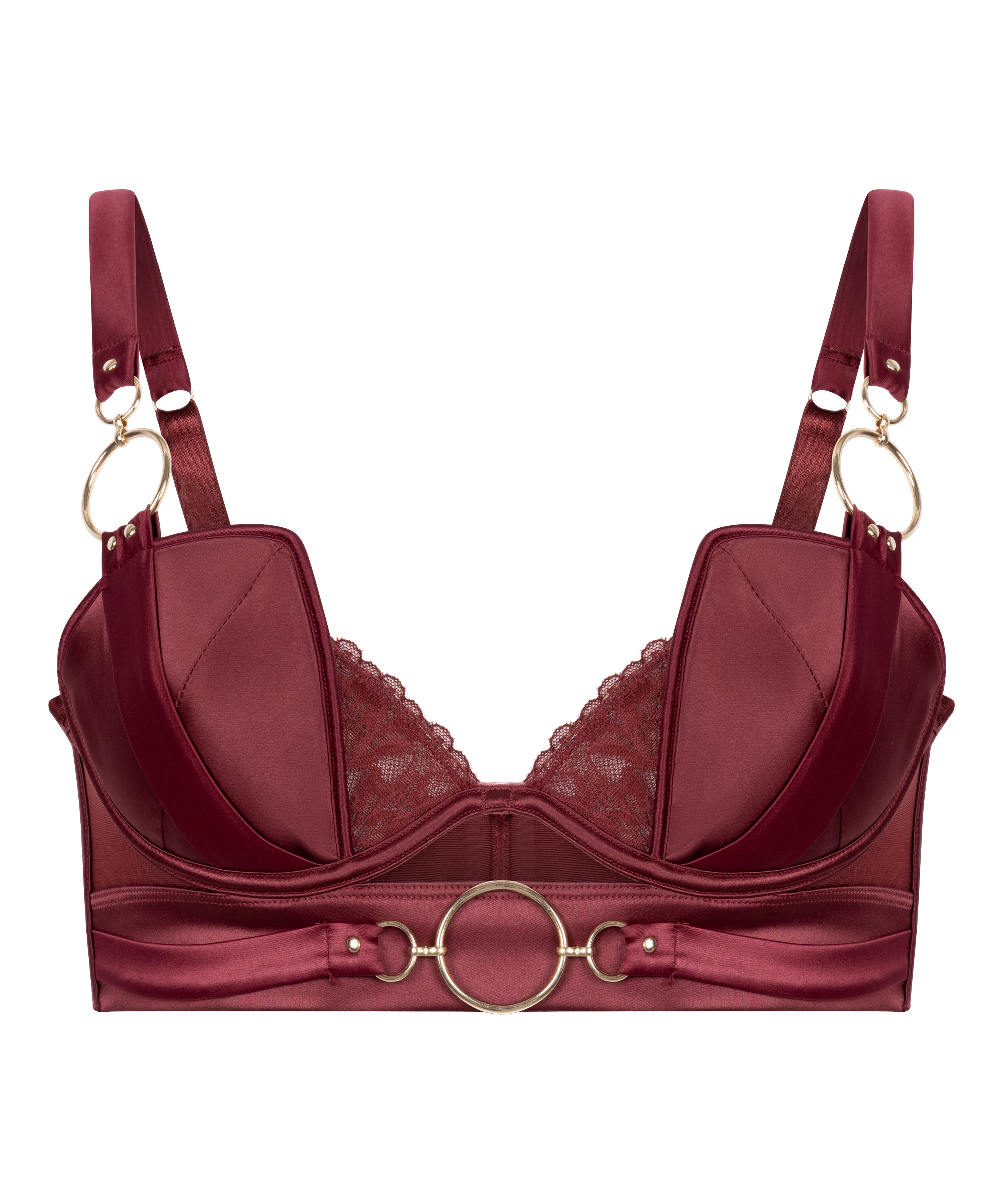 Soutien-gorge &agrave; armatures rembourr&eacute; longline Marjolein, Rouge, main