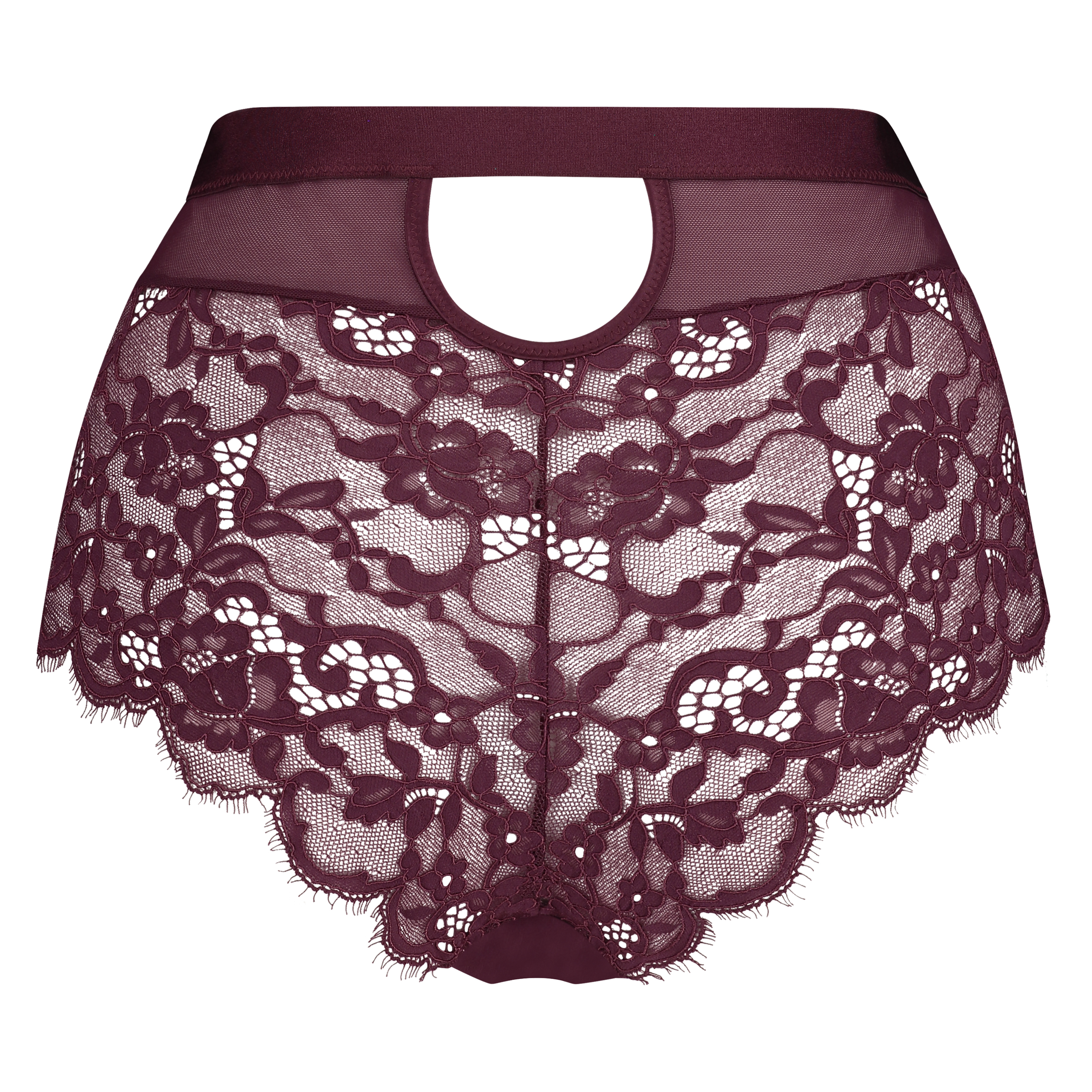 Slip br&eacute;silien taille haute Livia, Rouge, main