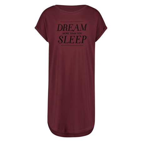 Nachthemd Rundhalsausschnitt, Rot