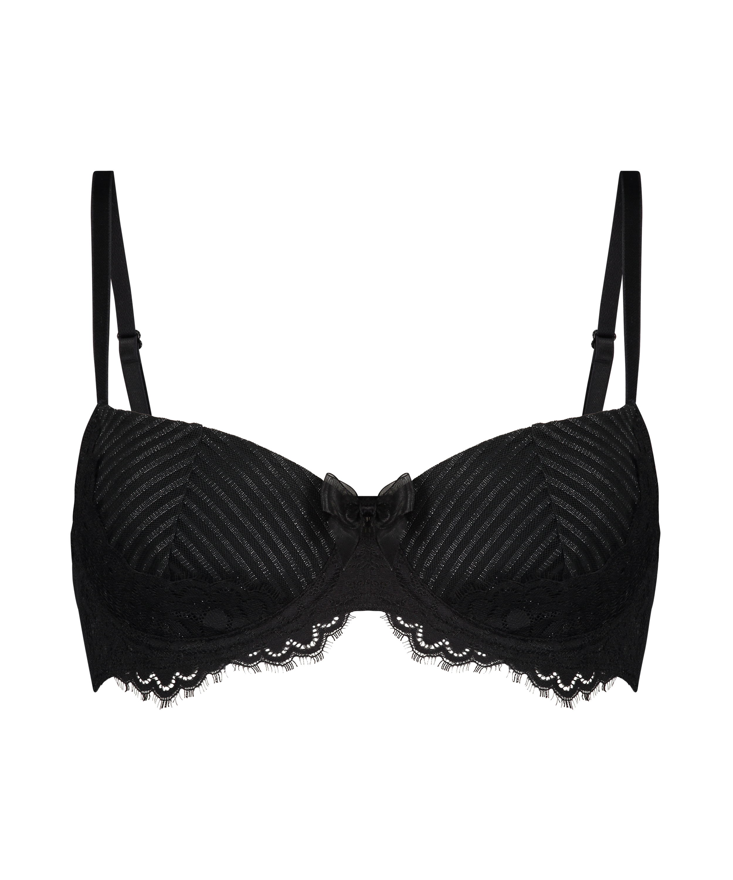 Soutien-gorge rembourr&eacute; &agrave; armatures Davy, Noir, main