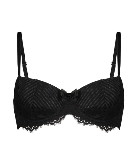 Soutien-gorge rembourr&eacute; &agrave; armatures Davy, Noir