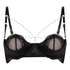 Soutien-gorge rembourré demi-bonnet à armatures préformé Belladonna, Noir