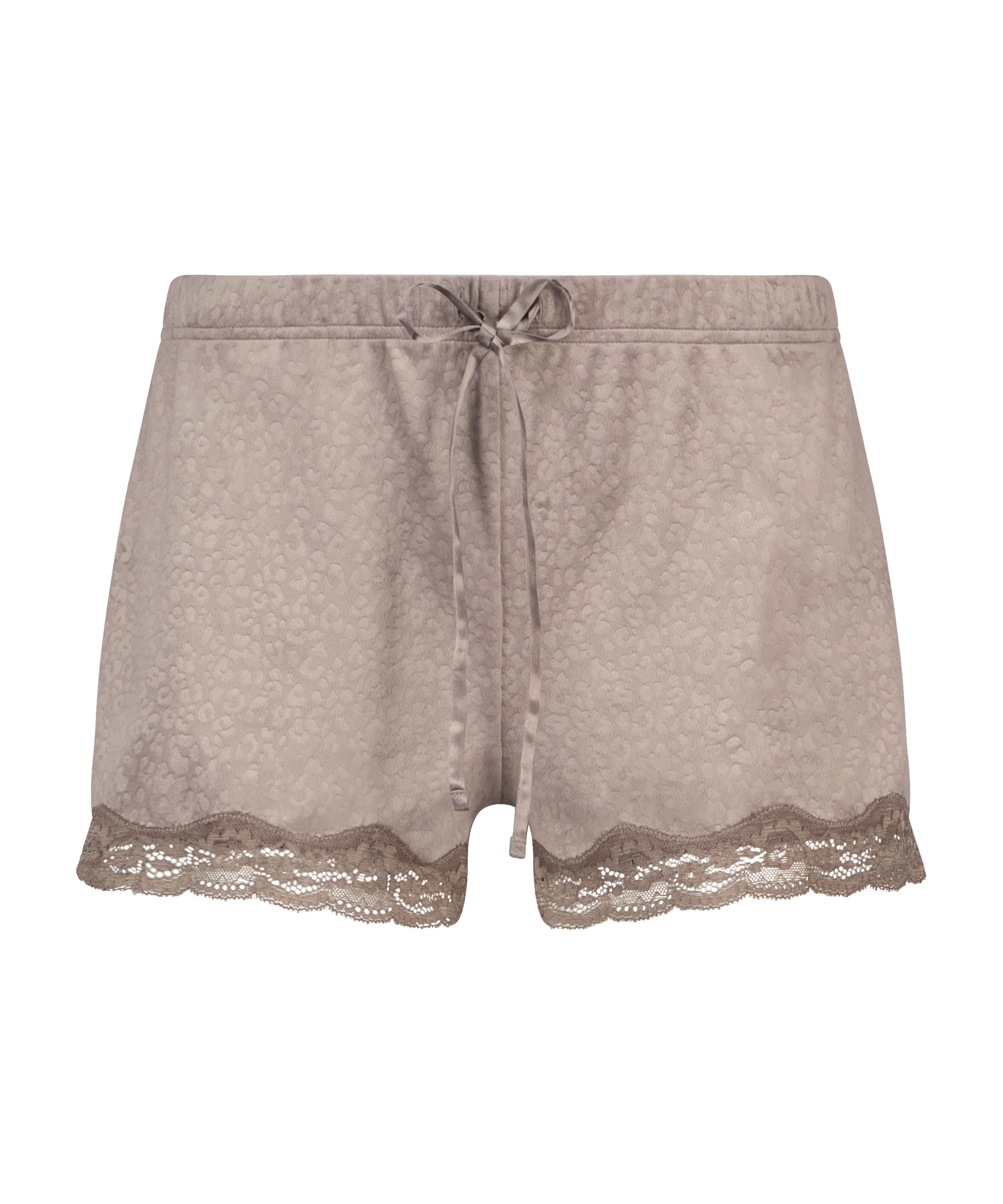 Shorts Velours Lace, Braun, main