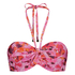 Push-Up-Bikinioberteil Floral Cup A - E, Rose