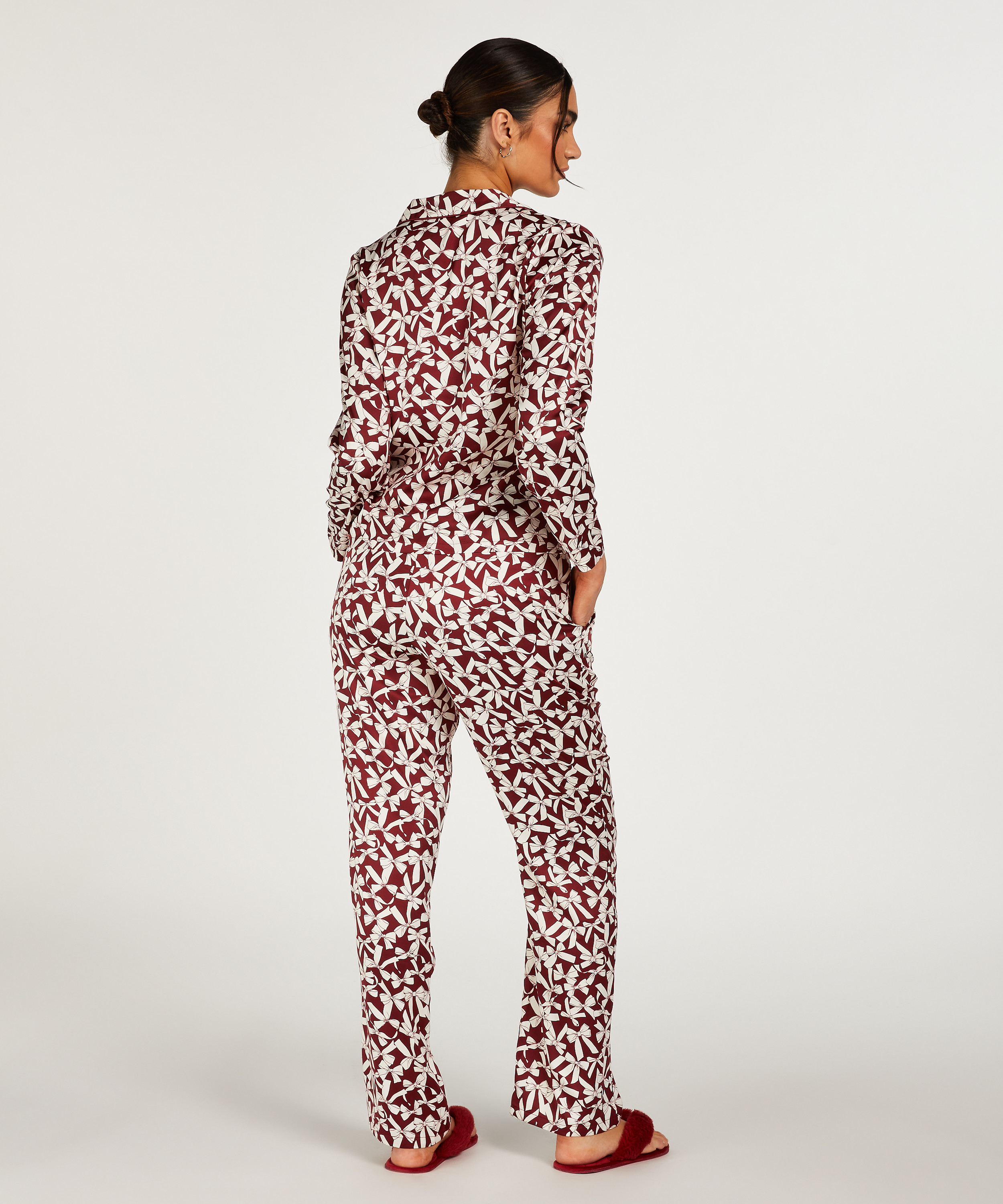 Veste &agrave; manches longues Satin, Rouge, main