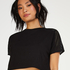 HKMX Crop Top Mesh, Schwarz