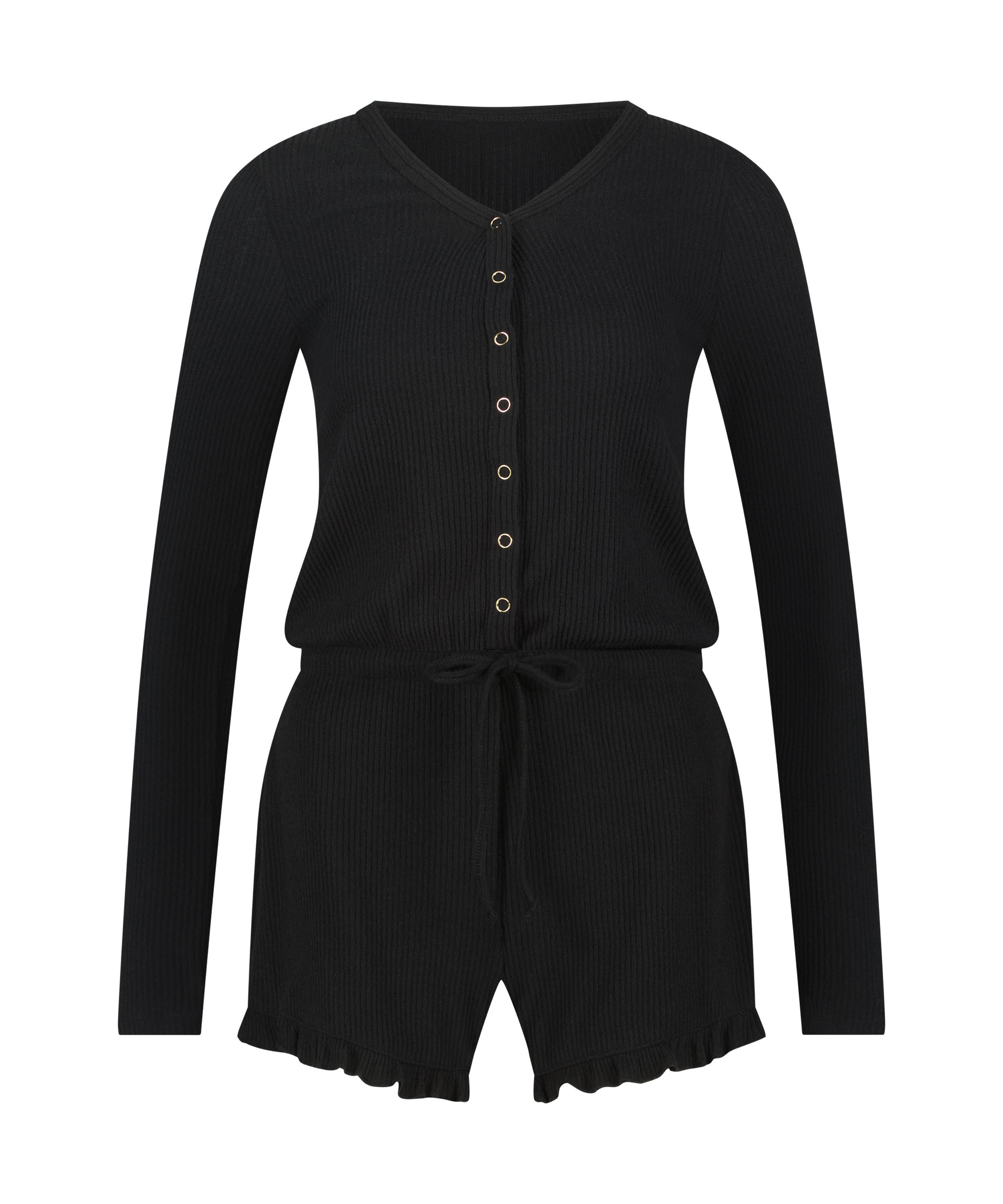 Brushed Short Onesie, Schwarz, main