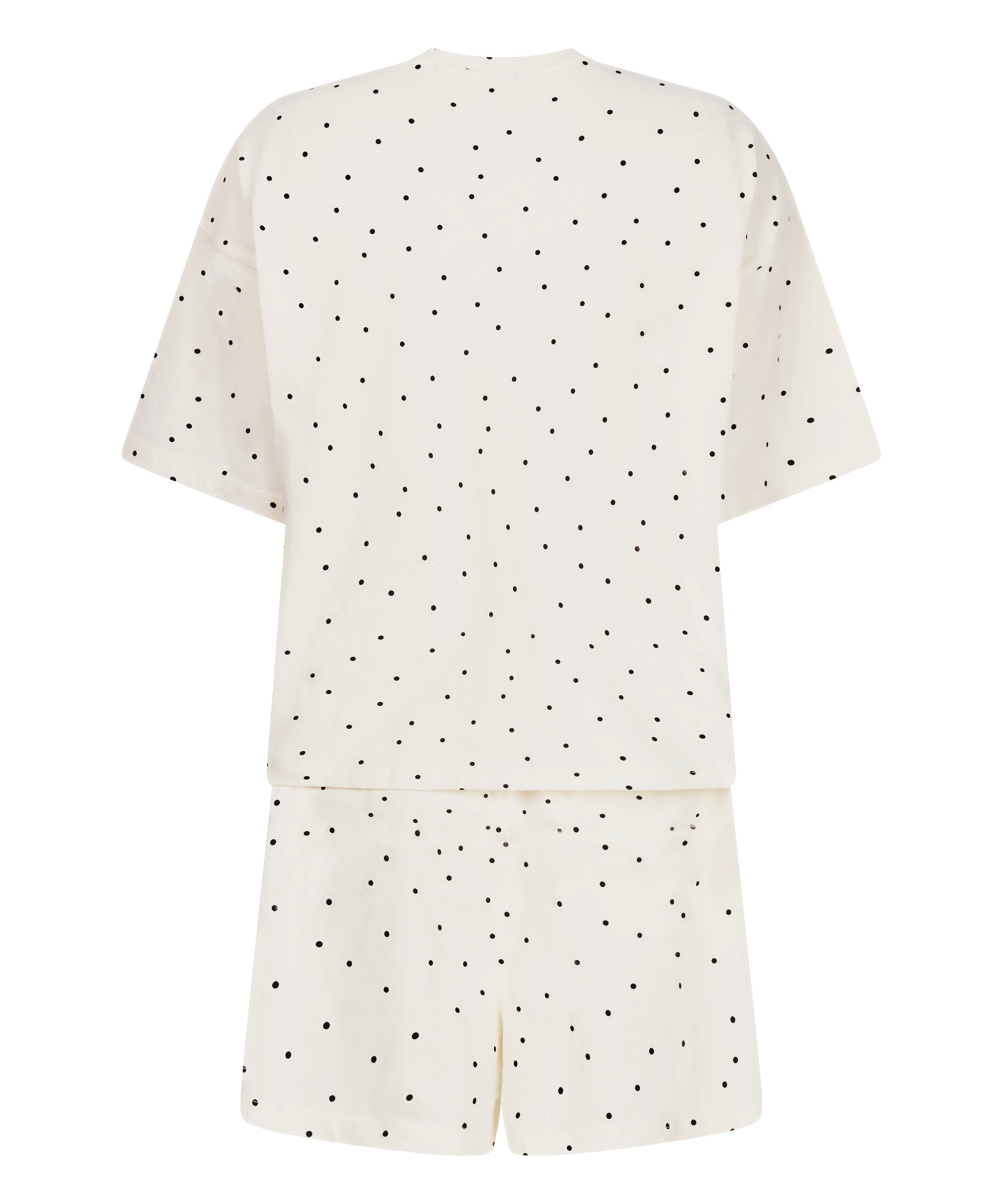 Pyjama-Set Baumwolljersey Kurz, Weiß, main