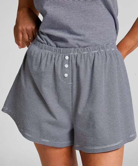 Pyjama-Set mit Singlet aus Jersey, Blau