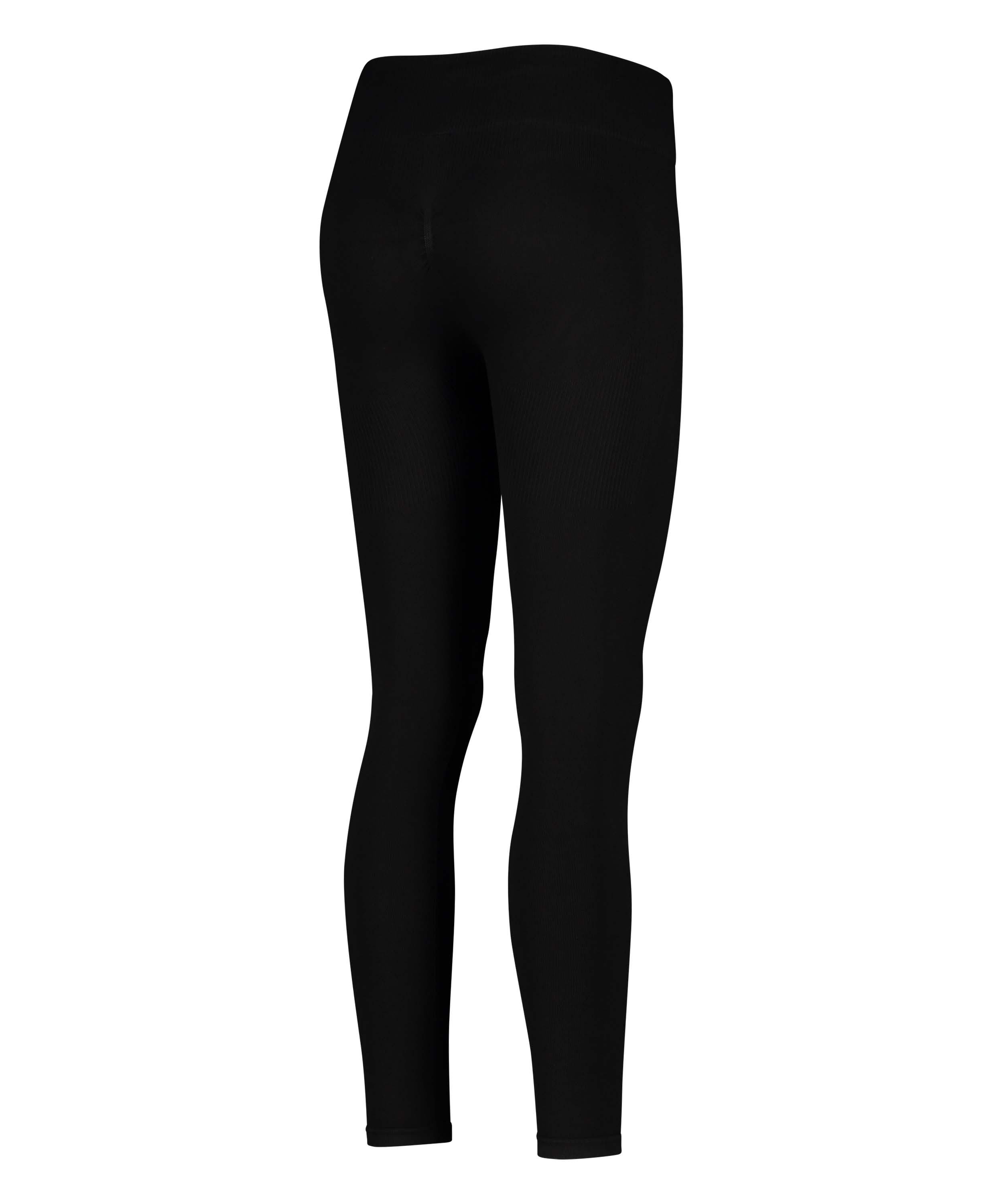 HKMX High Waisted nahtlose Sportleggings, Schwarz, main