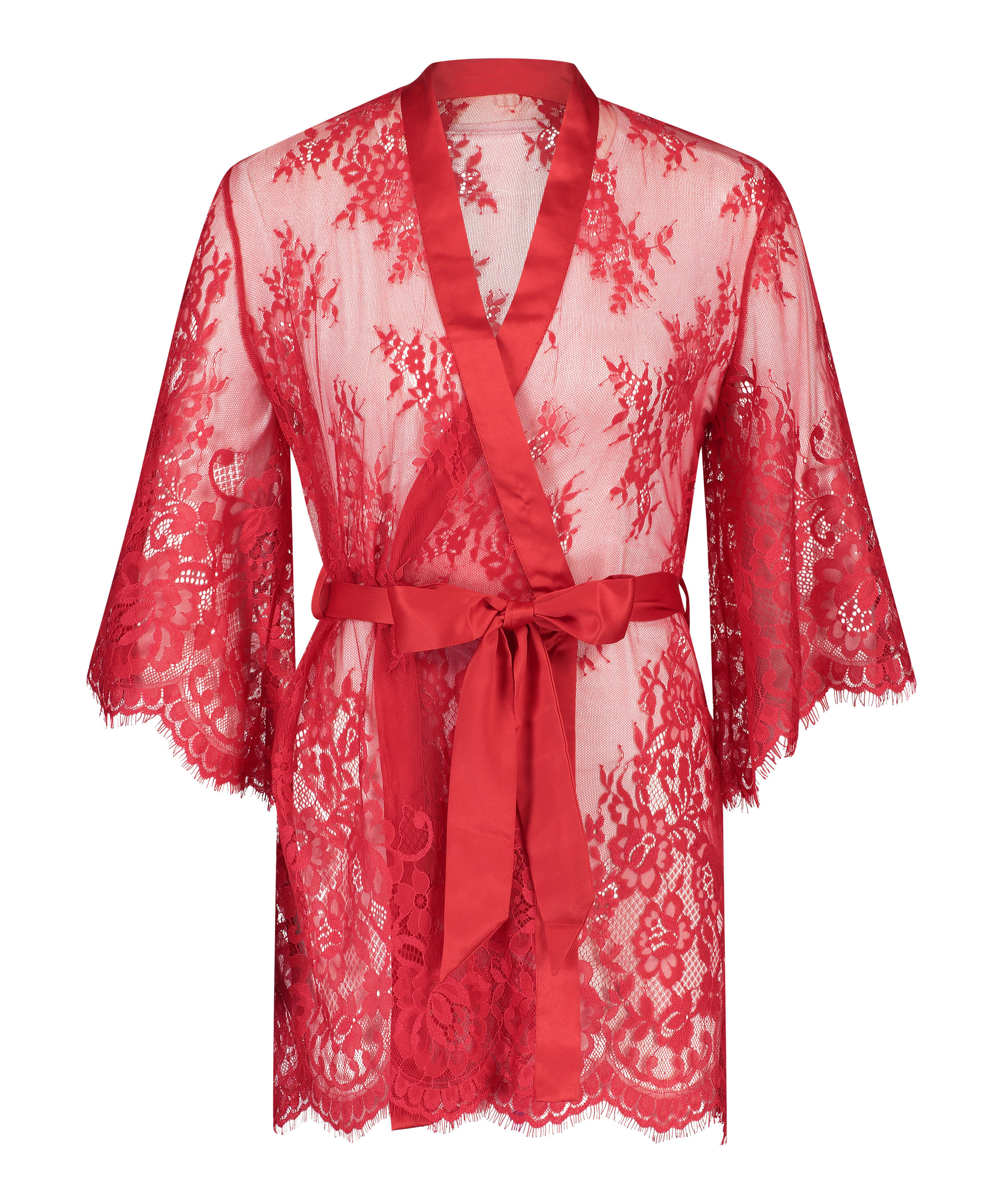 Kimono Lace Isabelle, Rouge, main