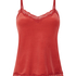 Cami Top Velours Lace, Rot