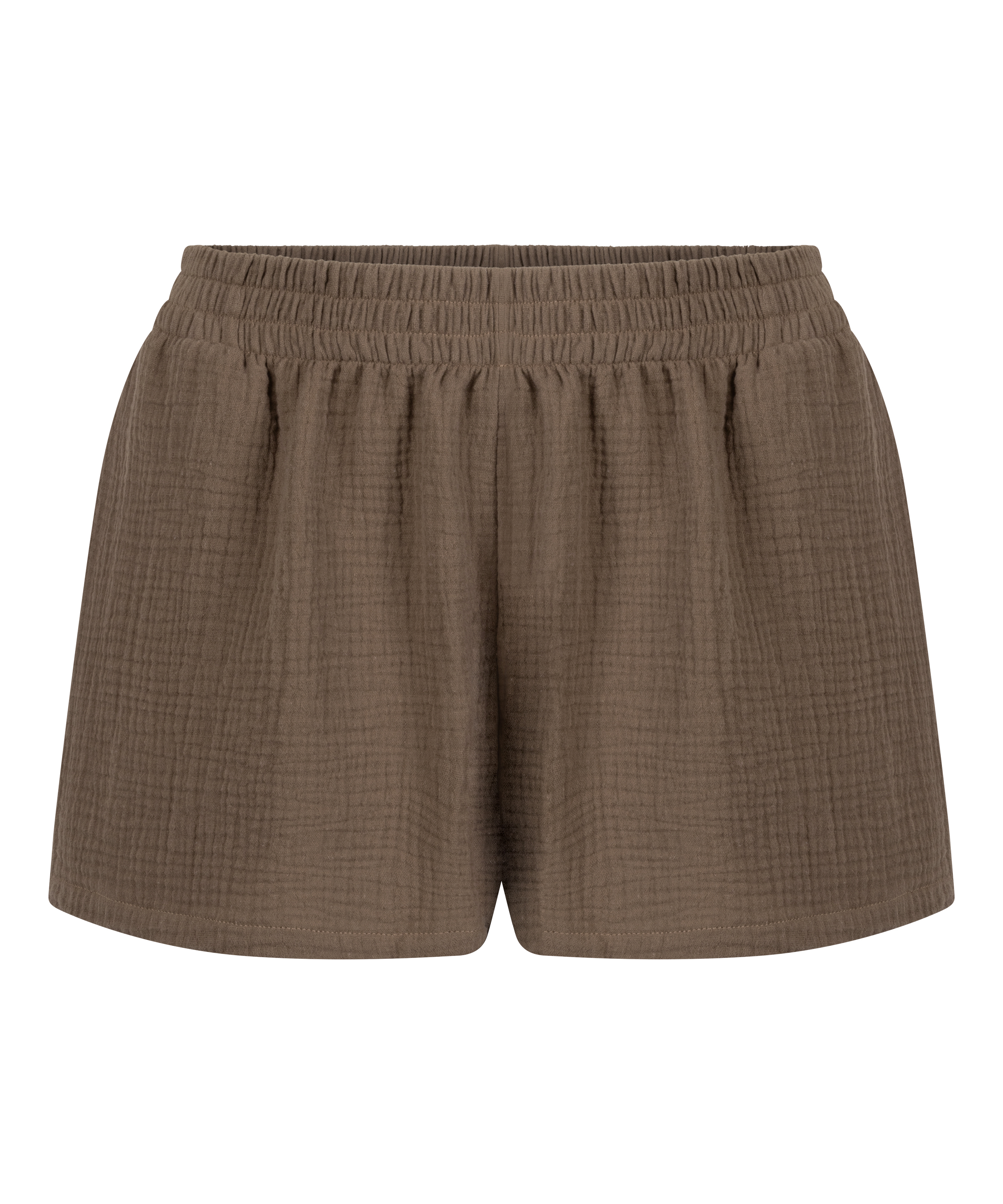 Short en mousseline, Marron, main
