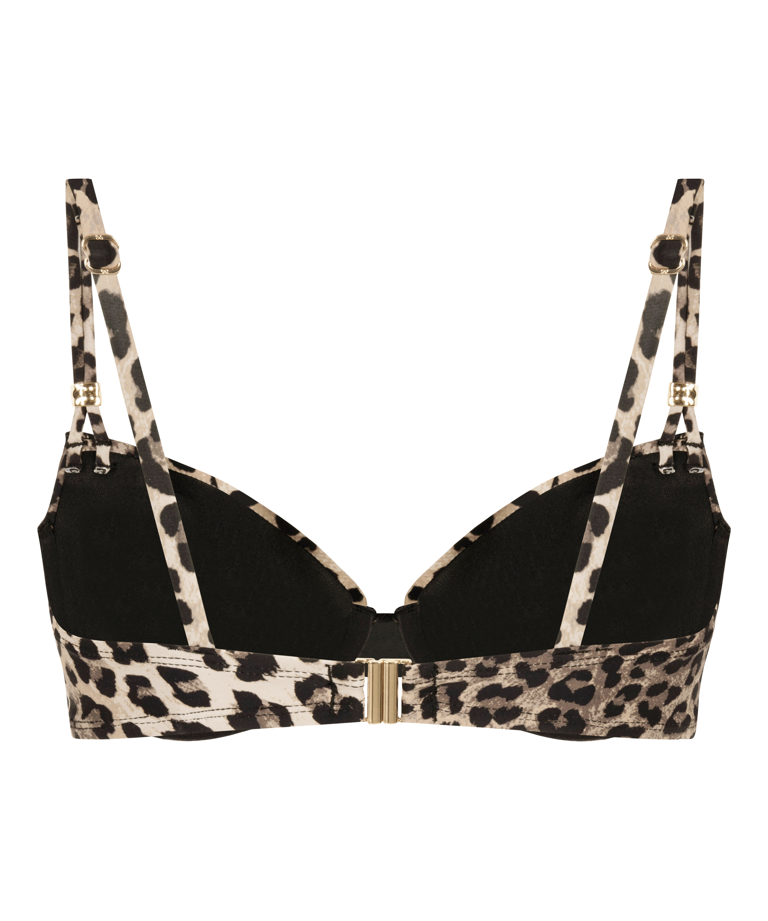 Wattiertes Bügel-Bikinioberteil Animalia, Braun, main