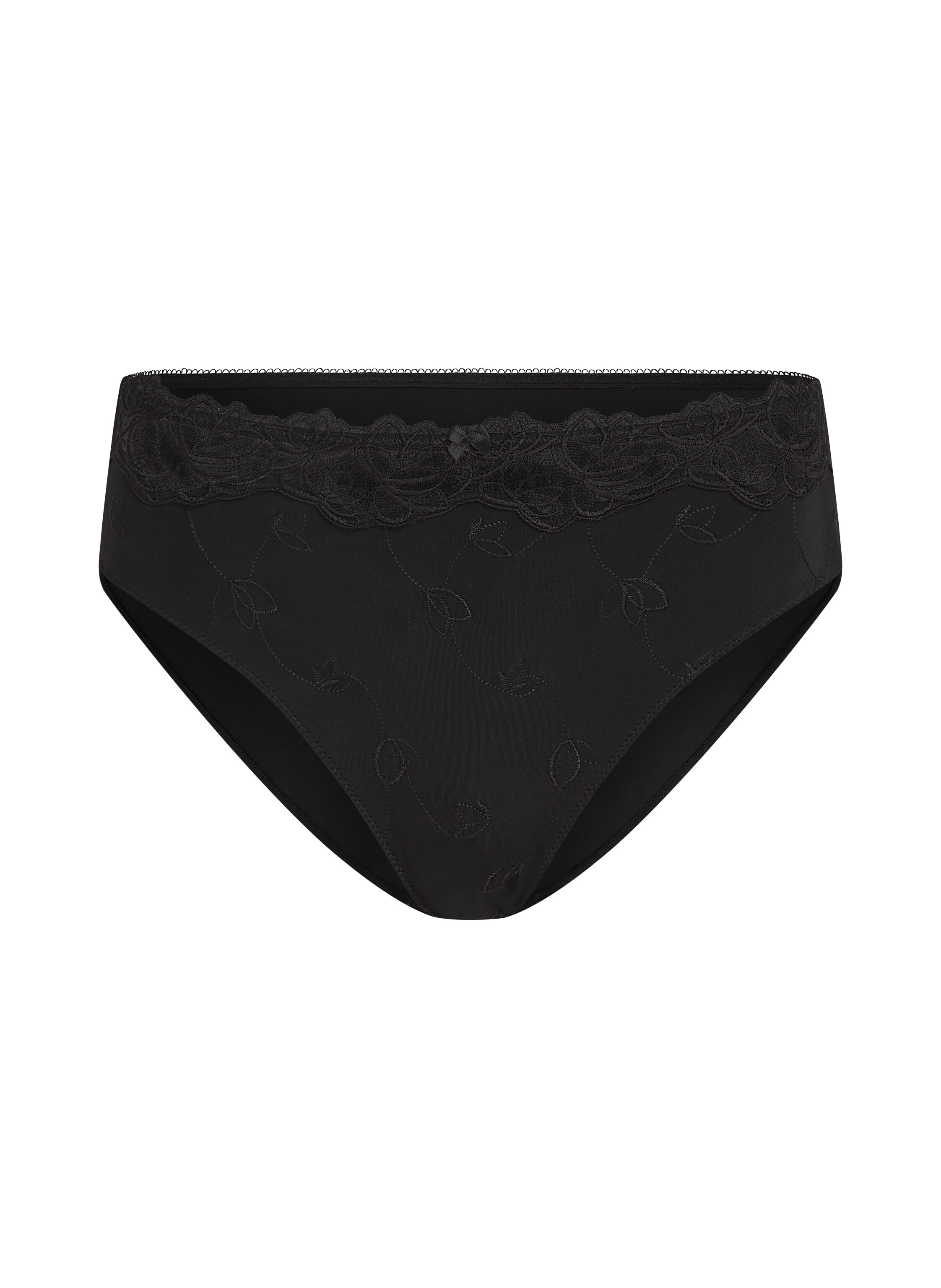 Hochgeschnittener Slip Diva, Schwarz