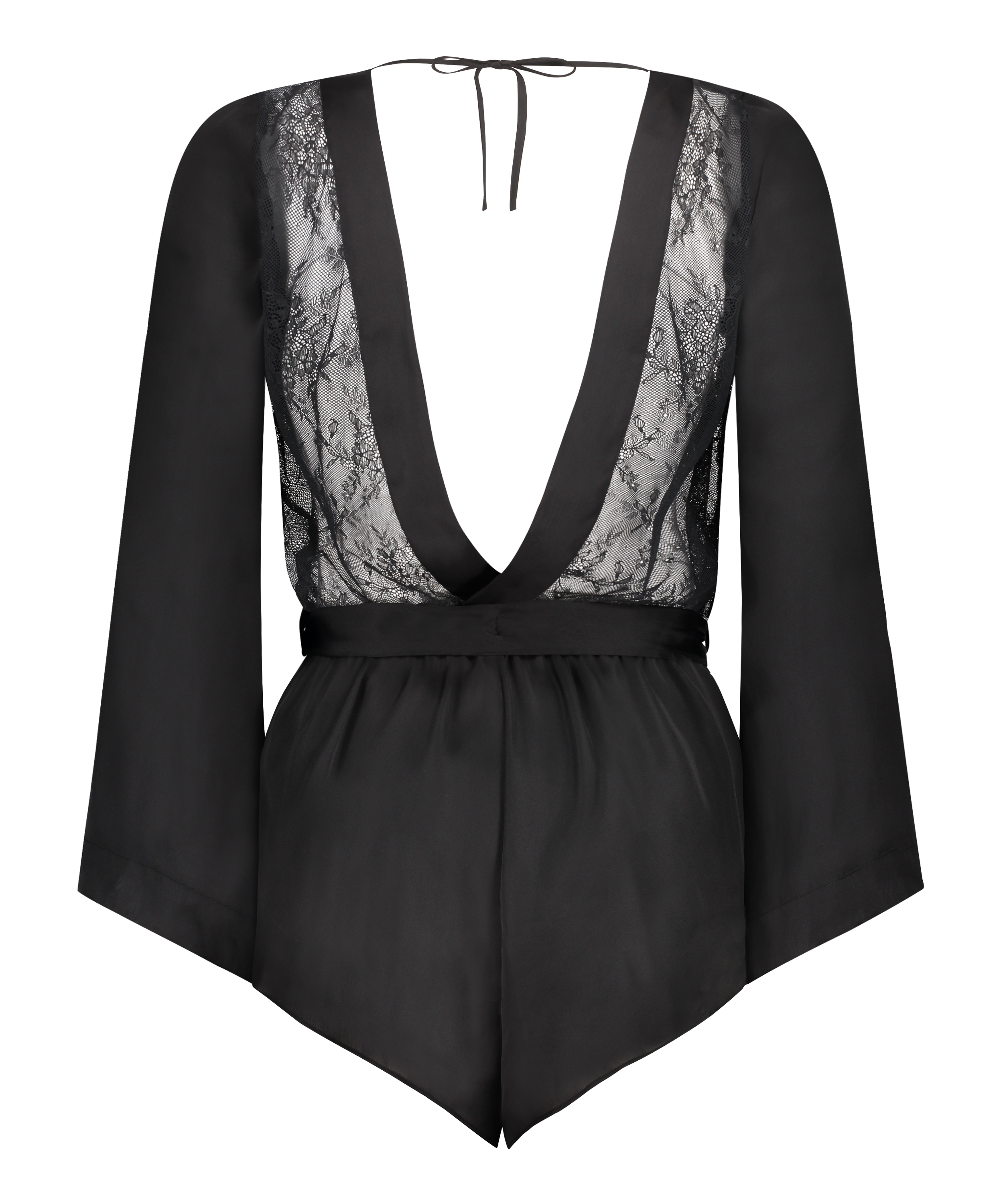 Satin Playsuit Rylie, Noir, main