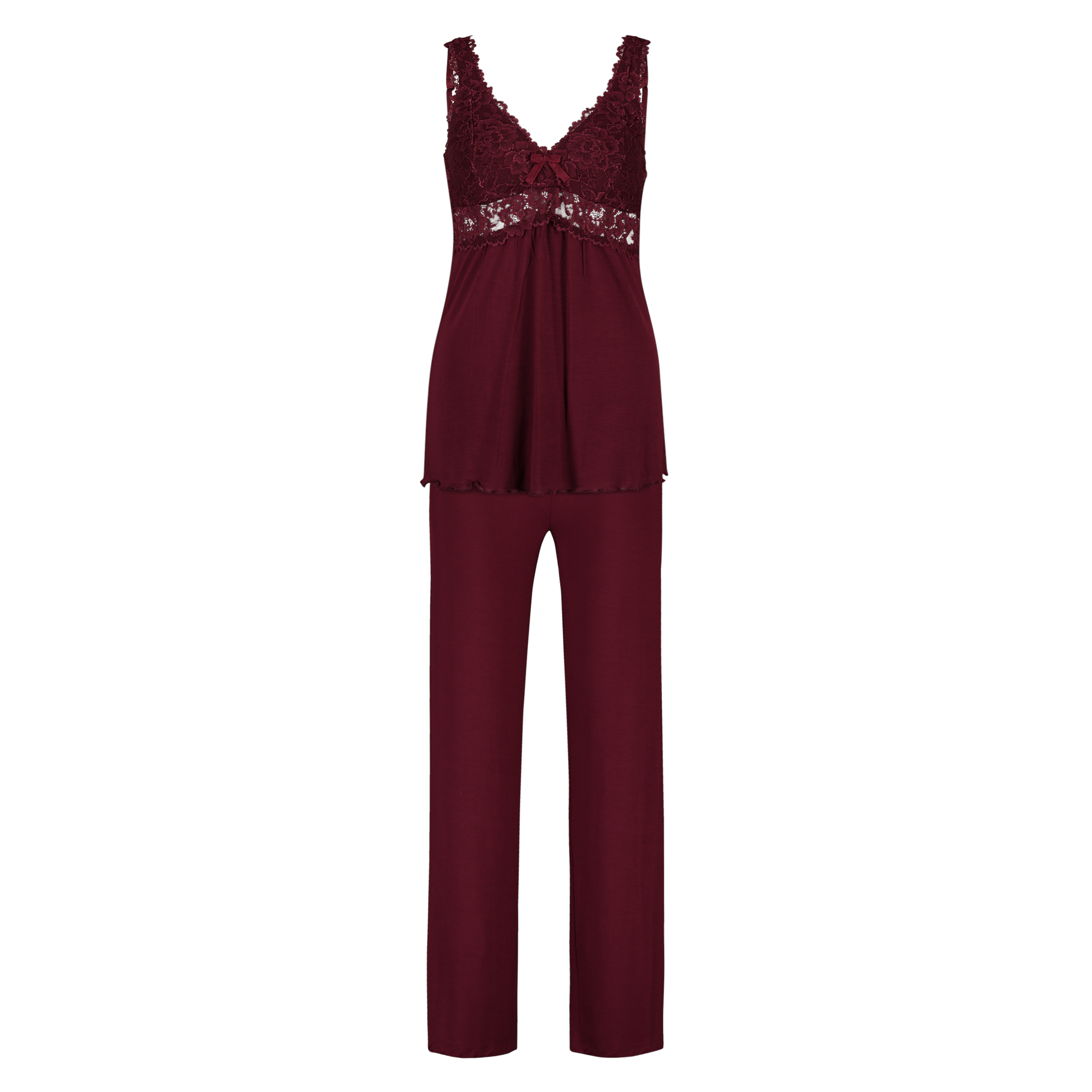 Pyjamaset Modal lace, Rot, main