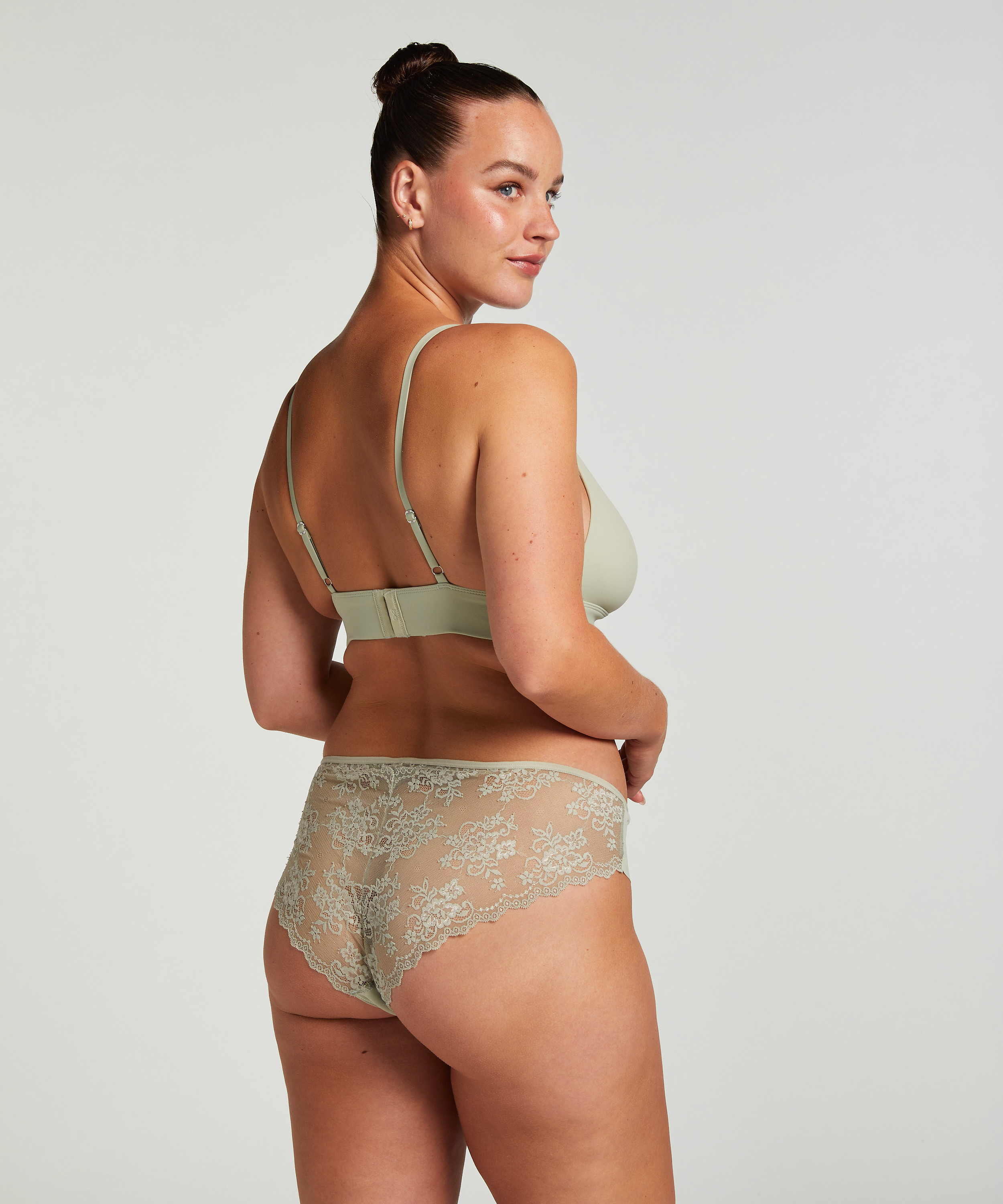 Triangel Bralette Smooth, Grün, main