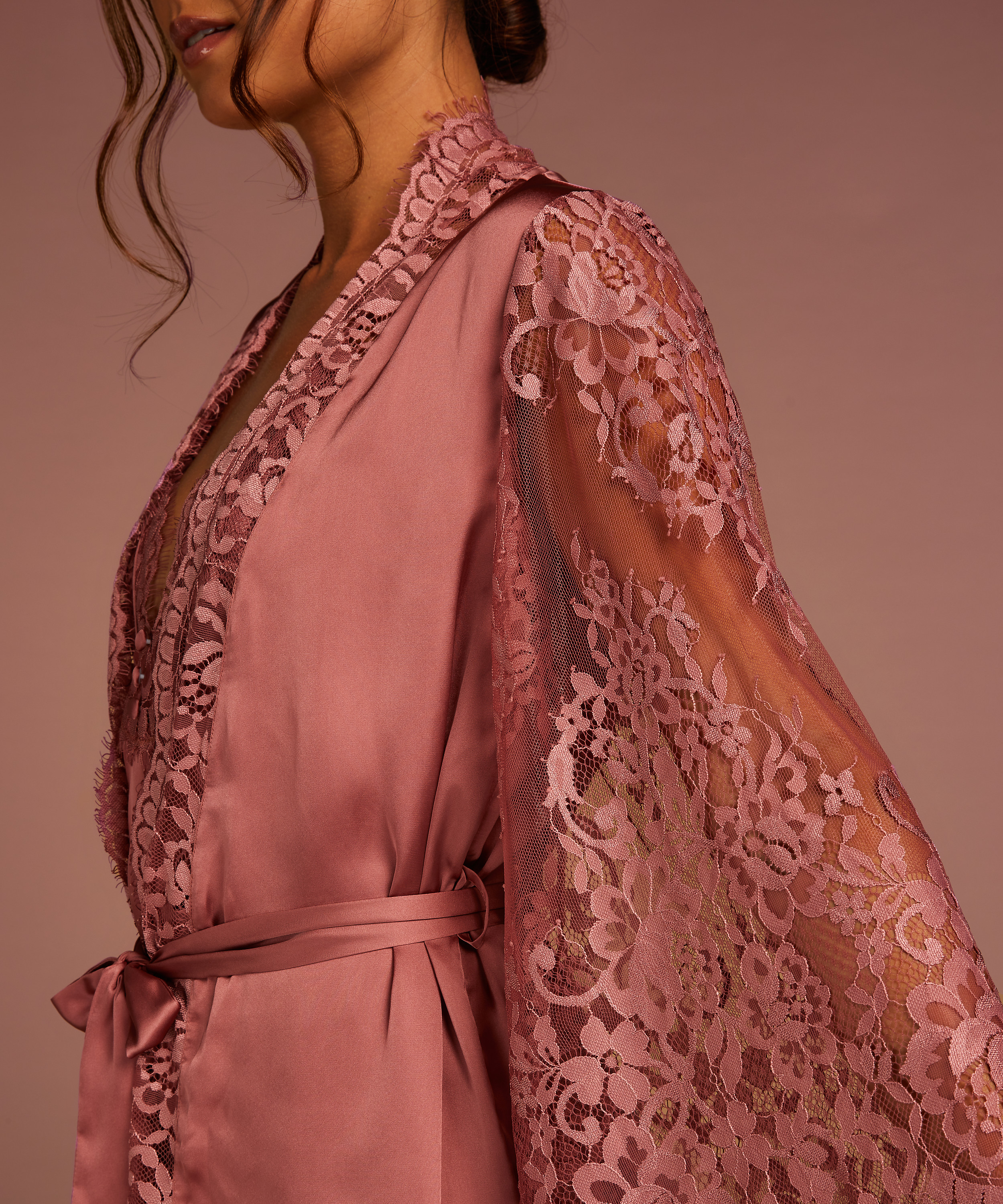 Kimono All Over Lace, Rose, main
