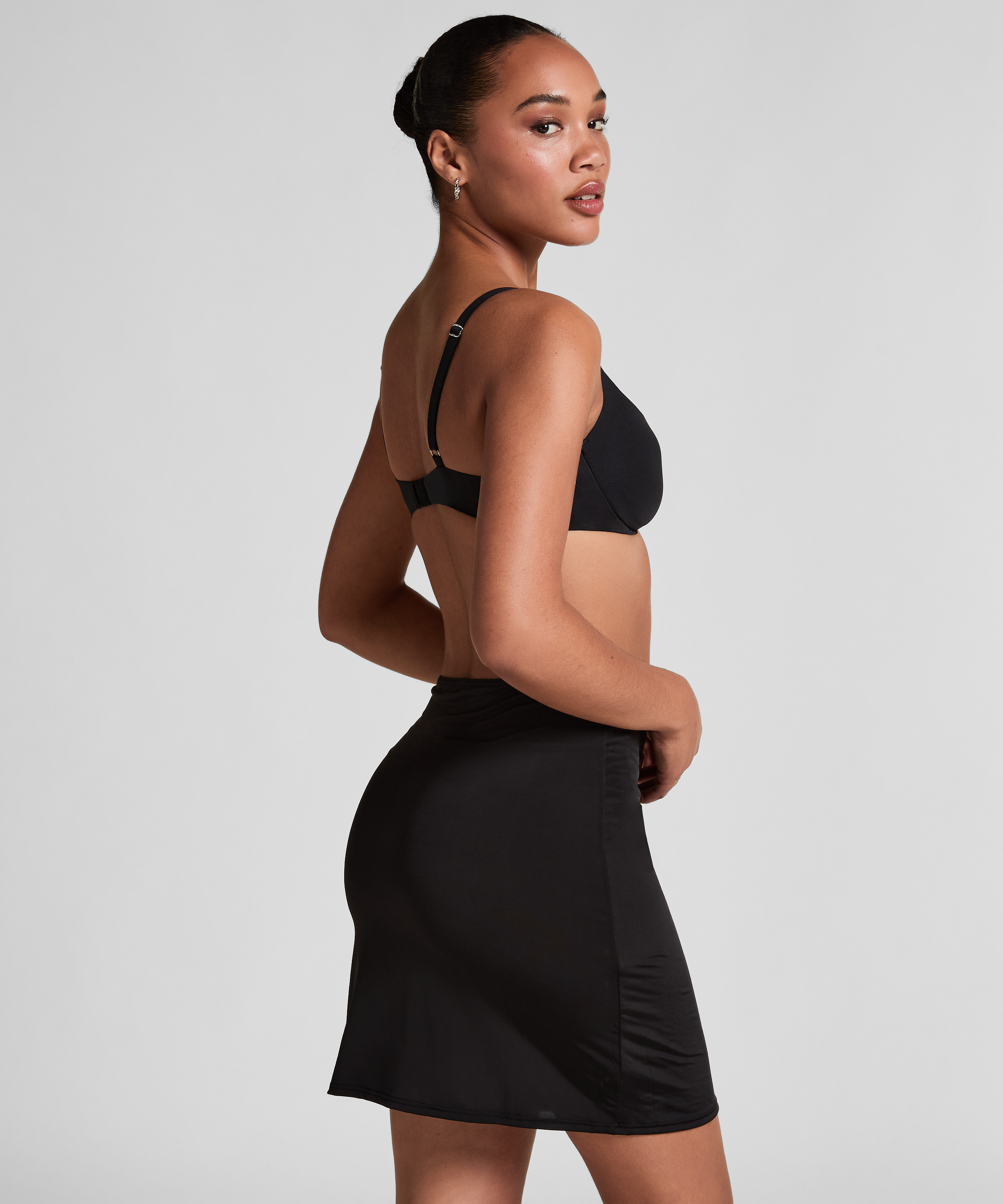 Sous-jupe lissante, Noir, main