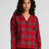 Pyjamatop aus Flanell, Rot