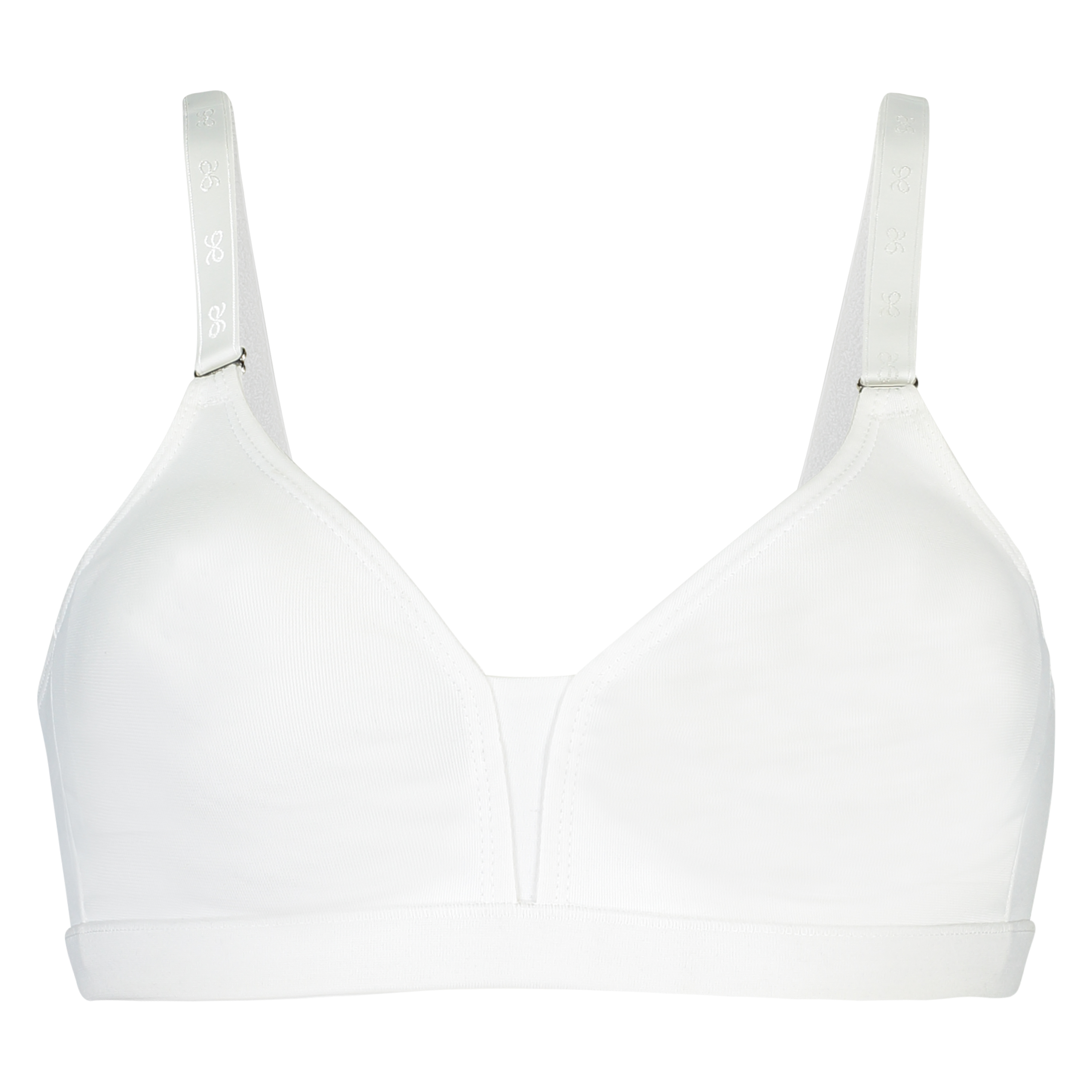 Soutien-gorge sans armature non-préformé, Blanc, main