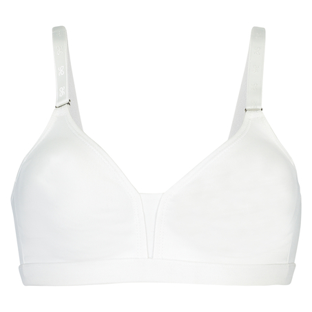 Soutien-gorge sans armature non-préformé, Blanc