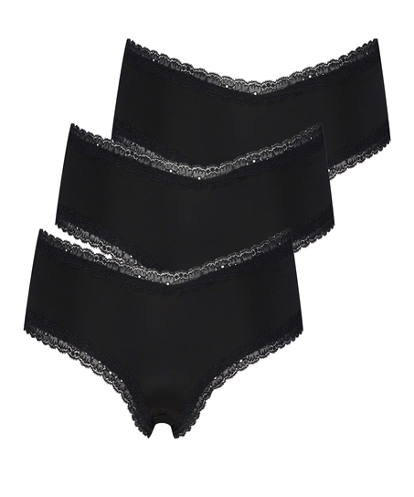 3er-Pack Brazilian London, Schwarz