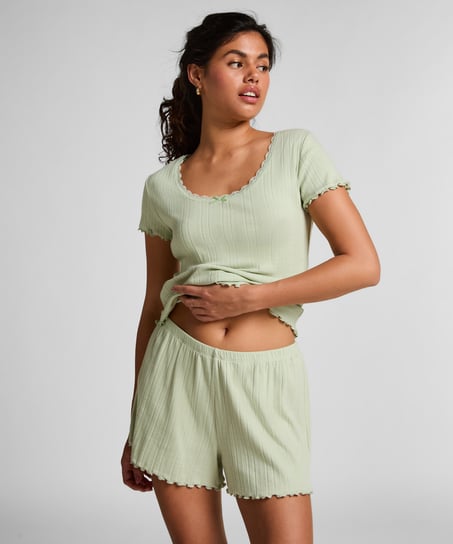 Short Pointelle, Vert