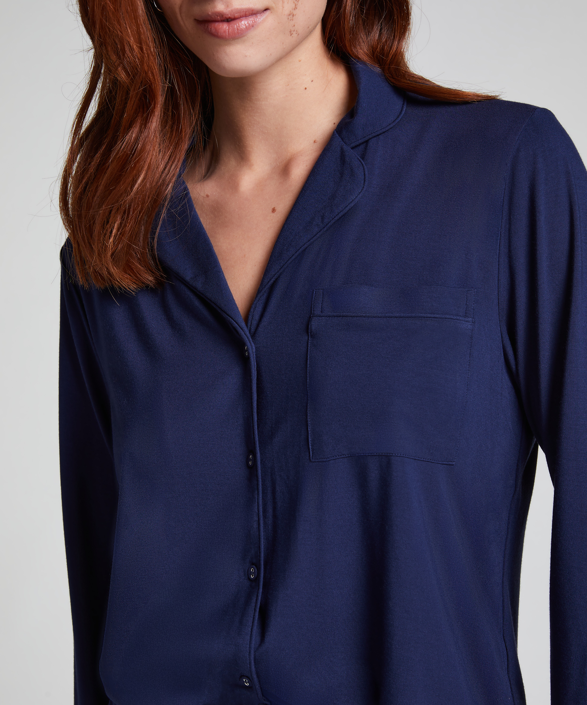 Langärmelige Jersey-Jacke Essential, Blau, main