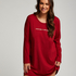 Chemise de nuit col rond, Rouge