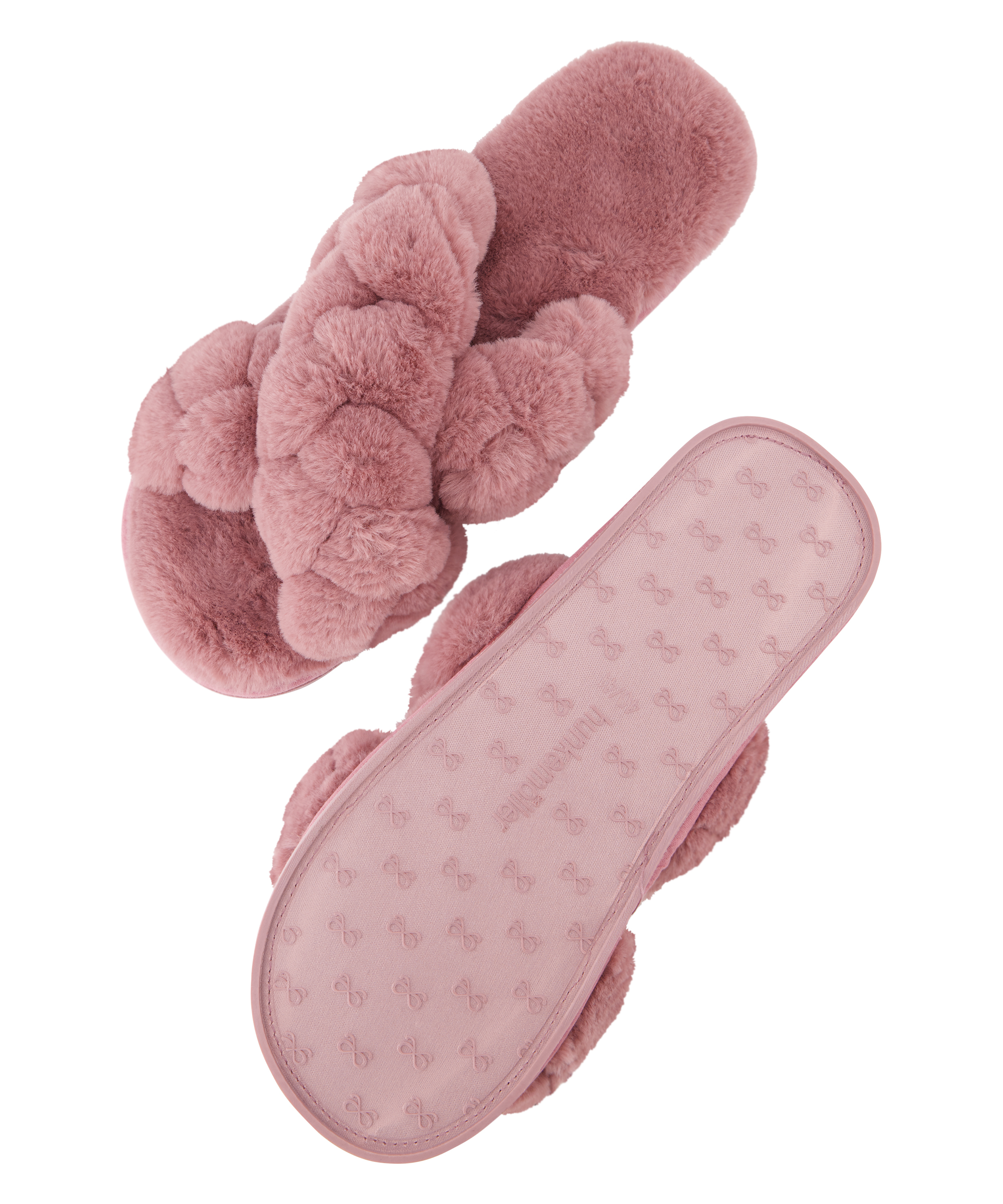 Fake Fur Slider, Rose, main