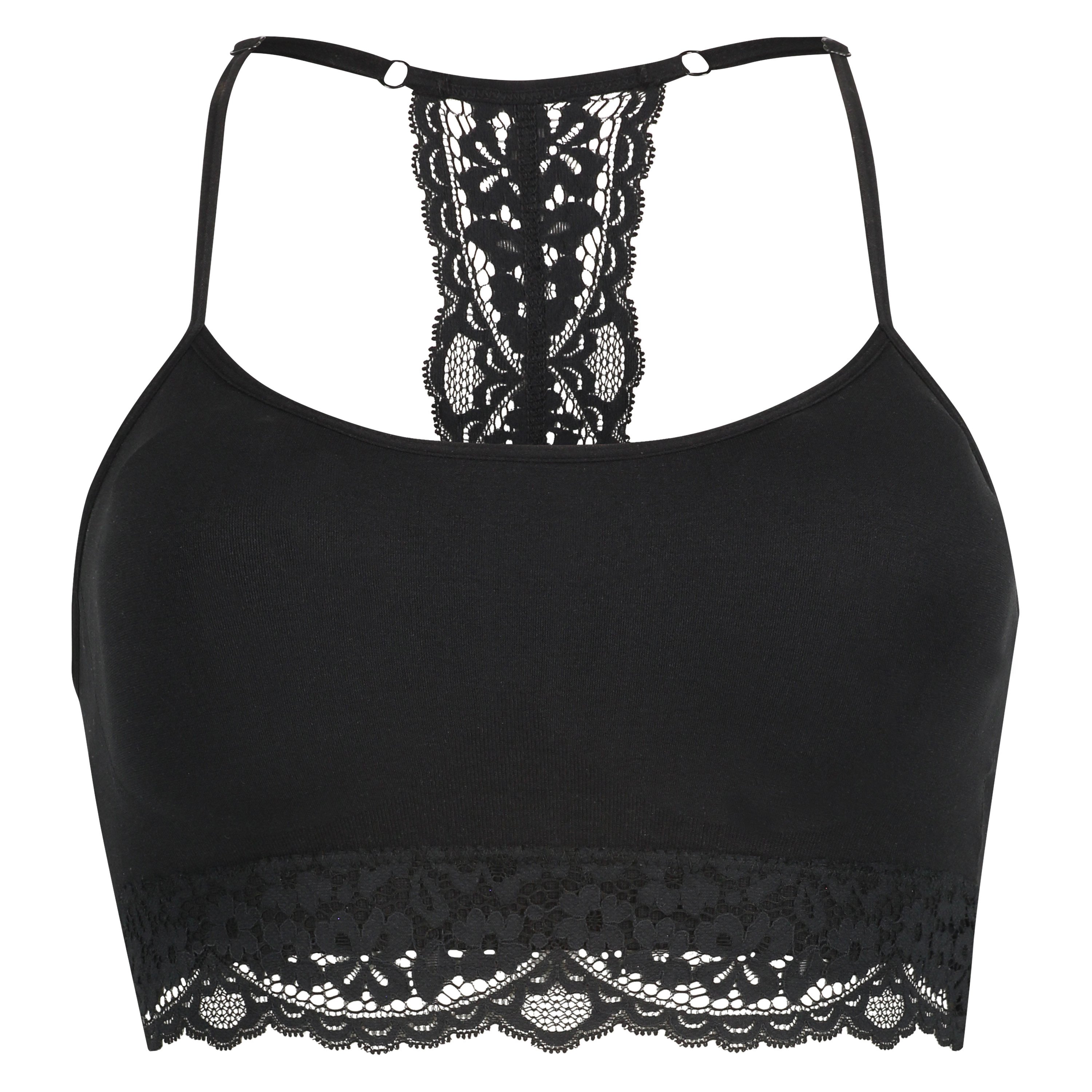 Nahtloser Bralette Marine, Schwarz, main