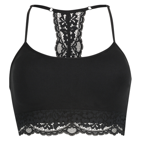 Nahtloser Bralette Marine, Schwarz