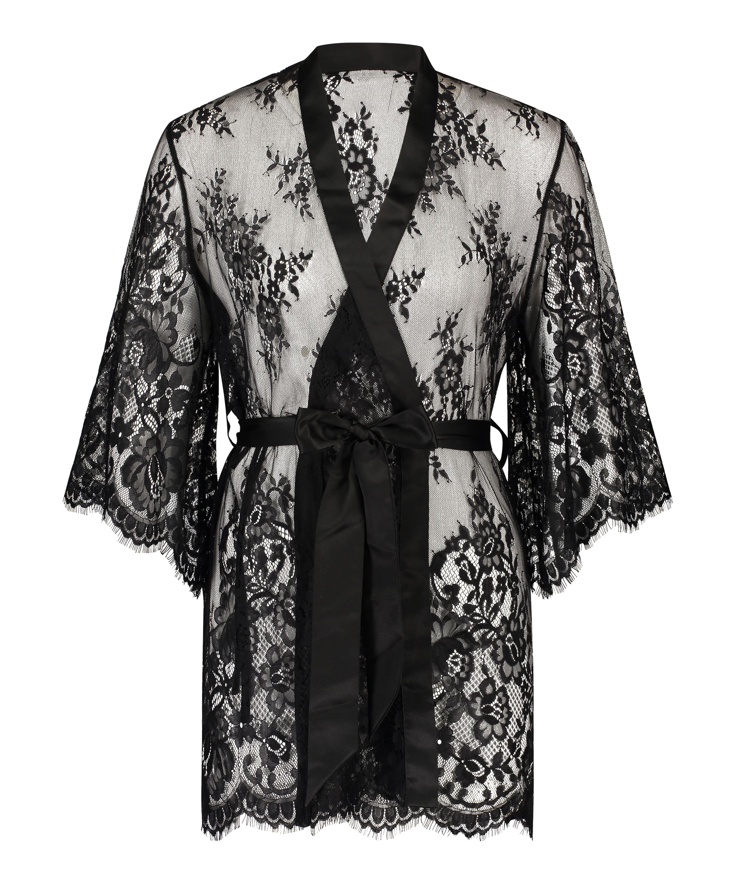 Kimono Lace Isabelle, Noir, main
