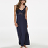 Langes Slipdress, Modal Lace, Blau