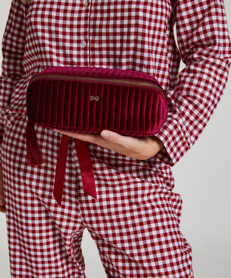 Kosmetiktaschen Velours, Rot