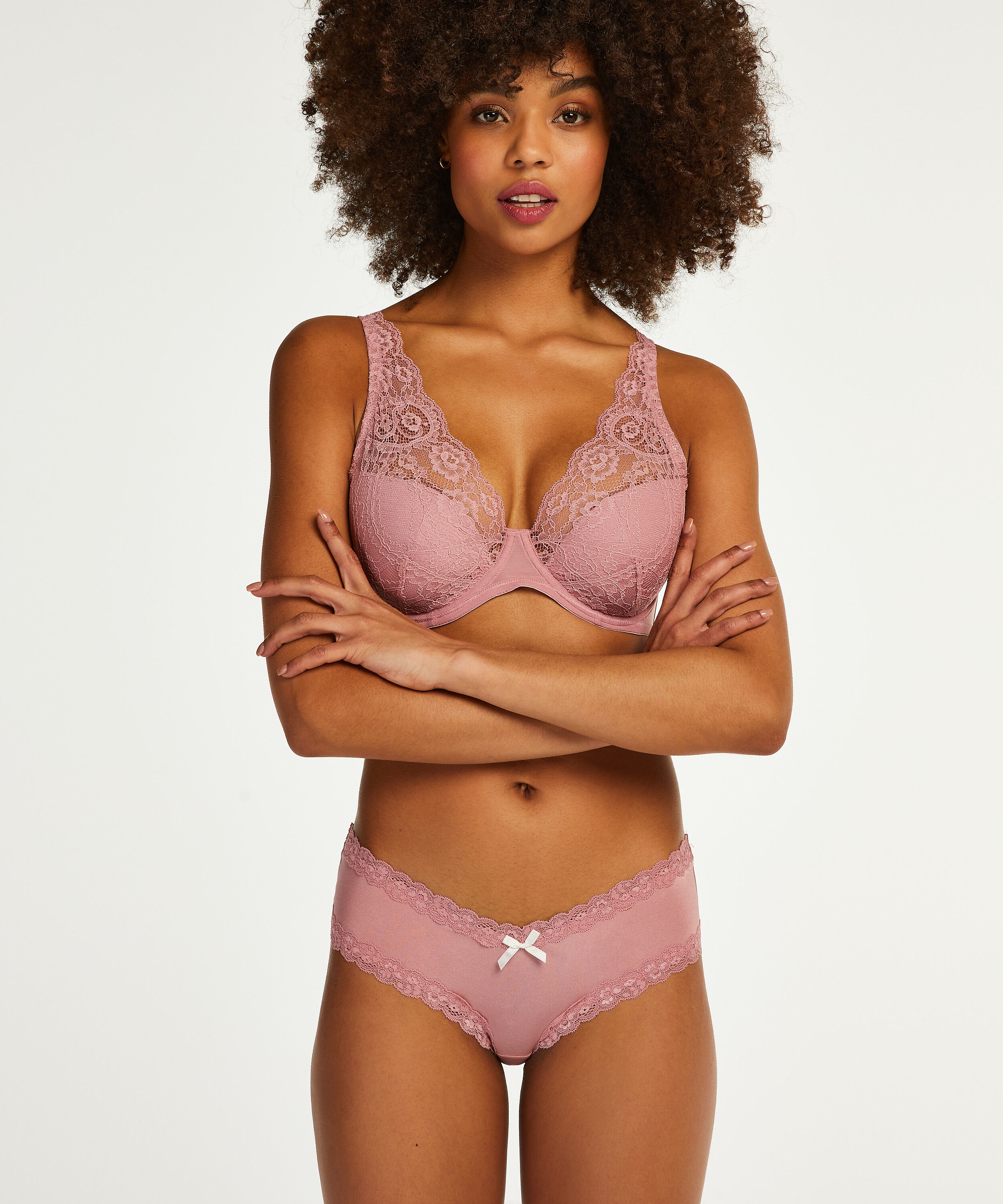 Slip br&eacute;silien V-shape micro, Violet
