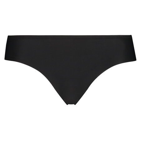Slip brésilien invisible avec marque, Noir