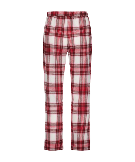 Tall Pyjamahose aus Flanell, Rose