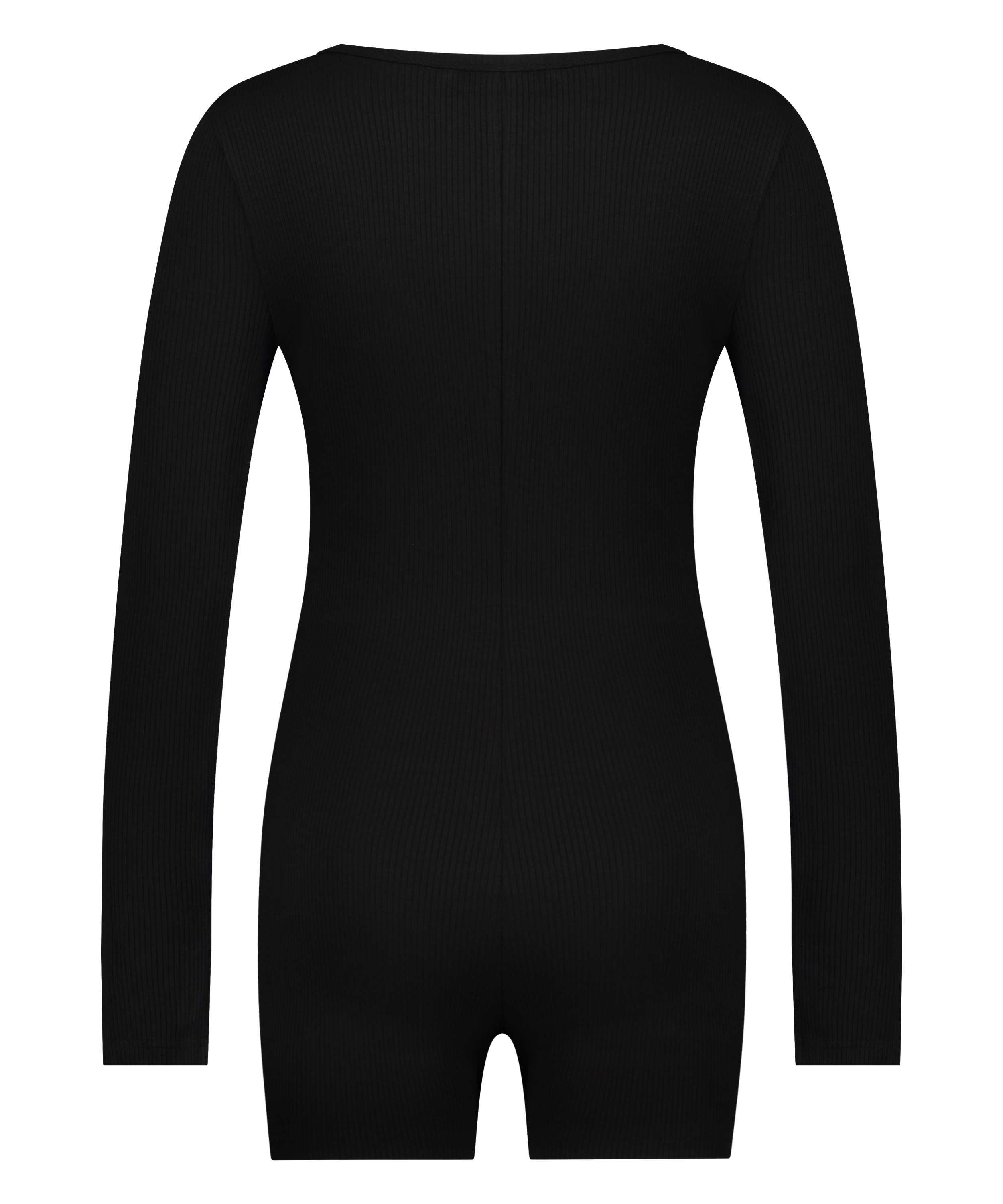 Brushed Short Onesie, Schwarz, main