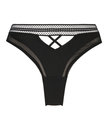 Brazilian mit hohem Beinausschnitt Mina, Schwarz