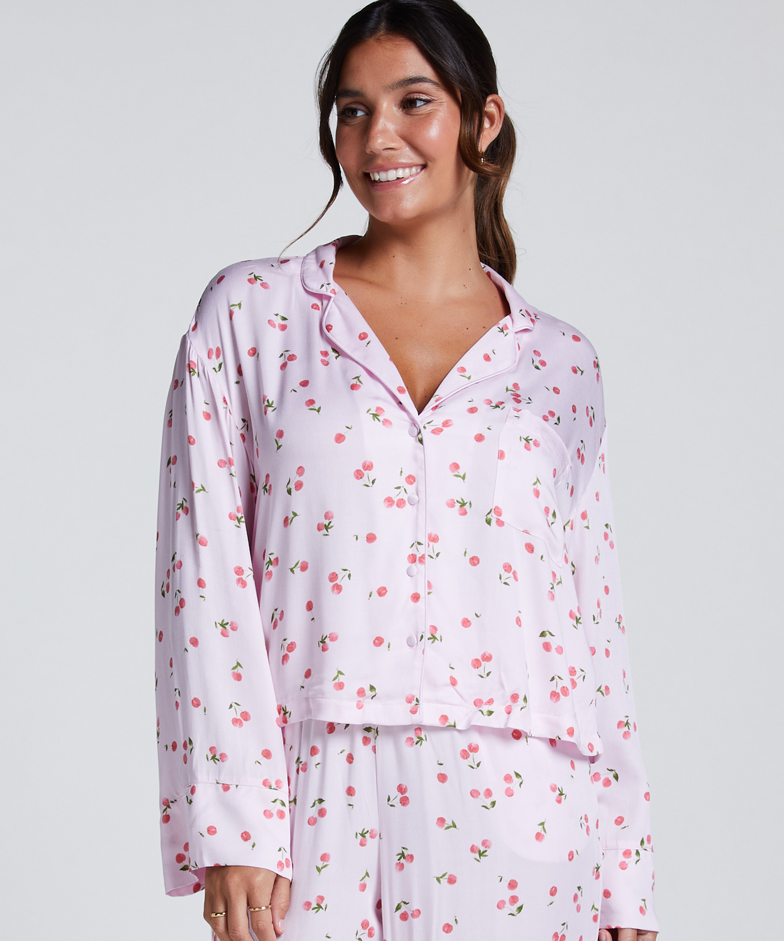 Veste à manches longues Satin, Rose, main