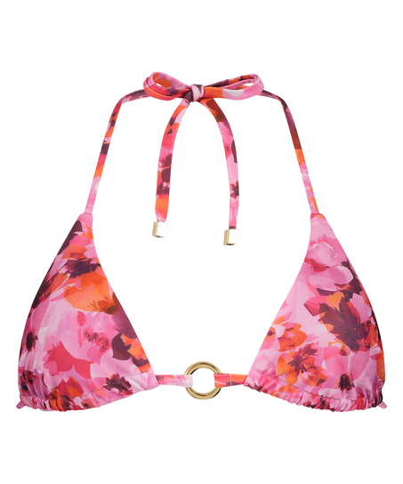 Triangel-Bikinioberteil Floral, Rose