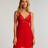 Graphic Lace slipdress, Rot