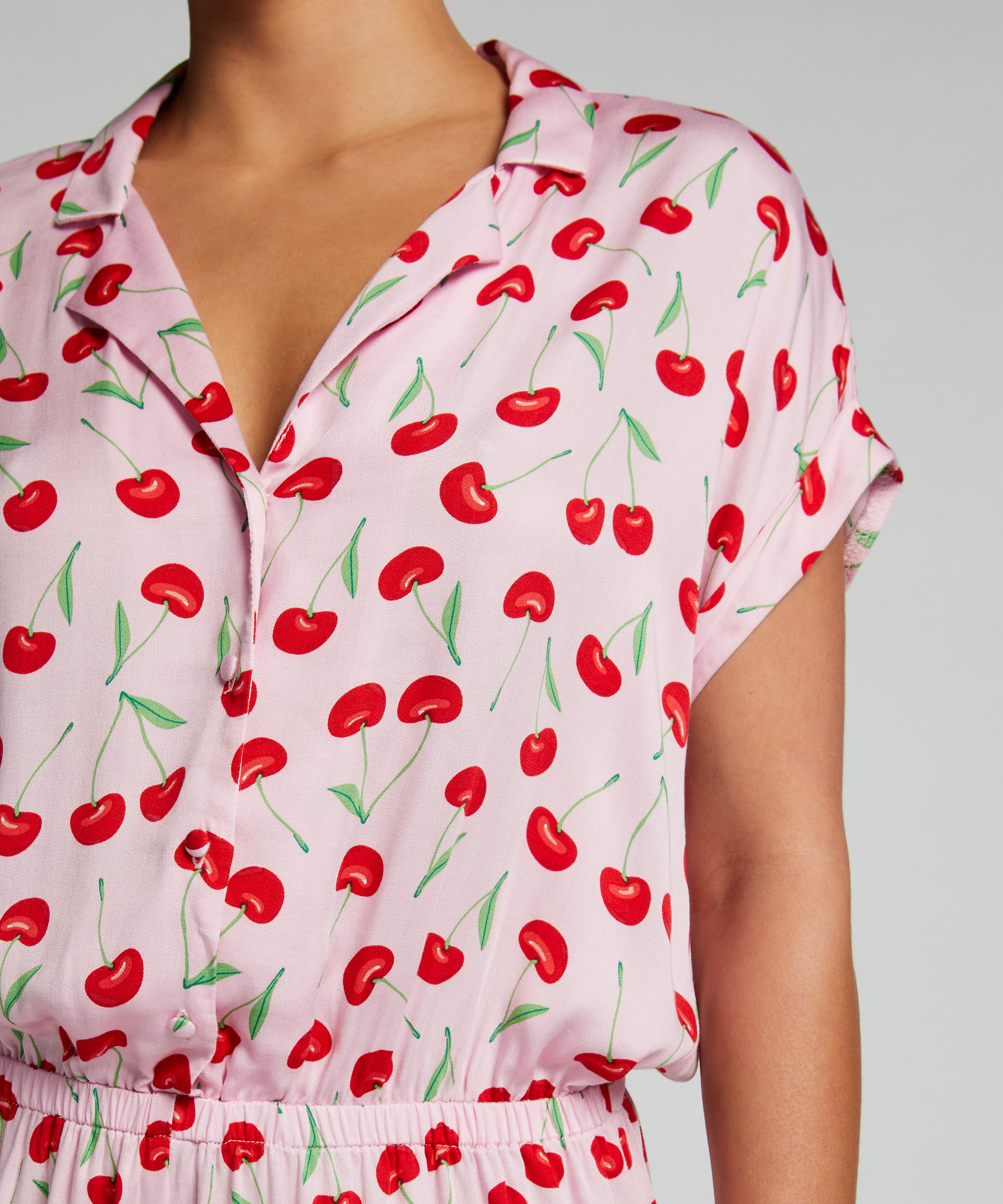 Onesie Teddy Cherry, Rose, main