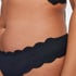 Slip de Bikini Rio Scallop, Noir