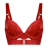 Vorgeformter Push-up Longline-Bügel-BH Occult, Rot